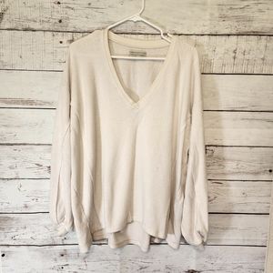 Urban Outfitters- Ivory Oversized Loose Fit Sweatshirt...size Large